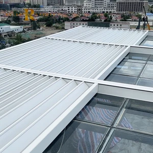 Modern Aluminum Alloy Electric Canopy Smart Retractable Roof Blind Insulated Sun Room Folding Awning Canopy Conservatory Awning