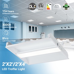 Recessed Office Indoor White Lighting Steel Sheet Flat Panel Lamp 2ft 4ft 24w 35w 40w Led Troffer Light
