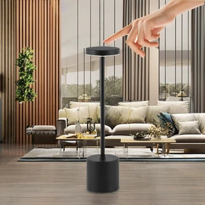 Aluminum Alloy Rechargeable Touch Control Warm White LED Contemporary Small Table Lamp for Hotel Outdoor Restaurant Use