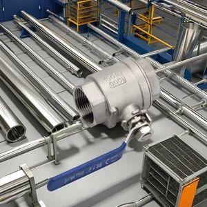 High Quality Stainless Steel Ball Valve with Screw End Lever Operated Manual PTFE Sealing OEM/ODM for General Applications