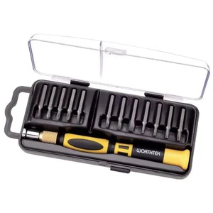 Worthtek Stainless Steel Hand Screwdriver Set Tool OEM Customization Interchangeable Bits Model WG9802s for Electronic Parts