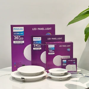 2x2 18w 24w 36w Round Led Cob Dob Slim Surface Flat Panel Light Lighting Panel De Luz Led Ceiling Led Panel Light