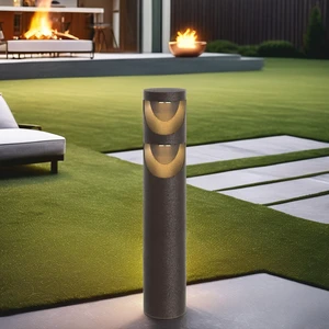 Litian 24W LED Lawn Lights Bollard IP65 Aluminum Outdoor Garden/Lawn Lamp AC 220-240V/120-277V 360 Beam Angle CRI 90 5-Year