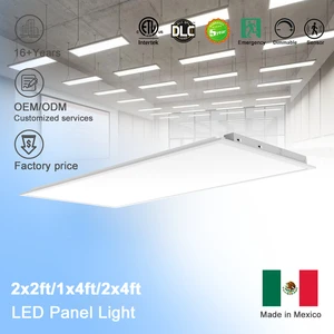 ETL DLC 2x4 Backlit LED Panel Light Motion Sensor 5CCT Selectable 3500-6500K 5-Watt Selectable 30-70W 0-10V Retail School Office