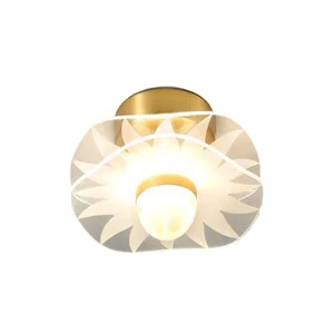 Aisle Corridor Entrance Ceiling Light Balcony Walk-in Closet Gold Luxury Bedroom Bedside Wall Lamp LED Iron Acrylic