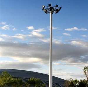 High Mast Light Pole LED Flood Lights Aluminum Construction IP65 Rated 10-Year Warranty Multi-Color Temperature Options Lighting