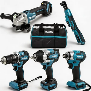 DC18V Brushless Motor 5-in-1 Power Tool Set Efficient DIY Multifunctional Tool Set Wrench Drill Driver Power Tools Combo Kits