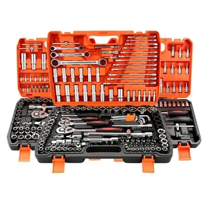 Professional Mechanic Tool Set Socket Wrench Kit Auto Repair Hardware Hand Tools with Case 24-216 Pcs