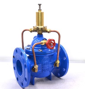 Hydraulic Water Control Valve 400X 500X 600X PN16 PN10 Ductile Iron Blue Flanged Flow Pressure Solenoid Control Valves Yaosheng