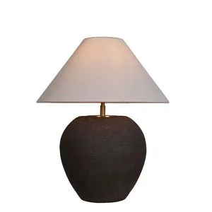 Wabi-Sabi Rustic Style Handmade Pottery Retro Hand Painted Ceramic Table Lamp for Living Room Bedside