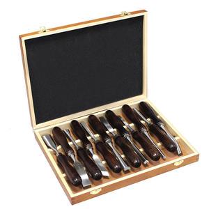 12PCS Ambidextrous Durable Woodworking Turning Knife Set Wooden Box Carving Chisel Kit DIY Woodworking Tools Manual Craft Kit