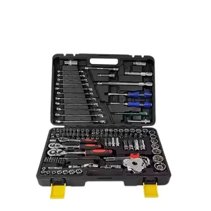 Professional 121-Piece Socket Set Tool Kit - Complete Car Repair Toolbox with Wrench Set, Automotive Mechanic Tools