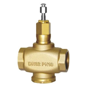 Brass Two-Way Globe Valve with Screw Connection for Flow Control of Hot & Cold Water in HVAC Systems & Equipment for AHU Coil