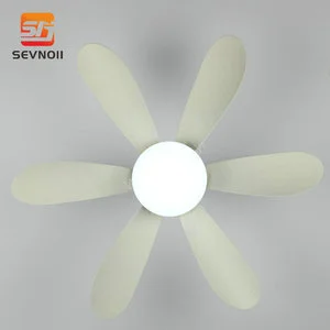 Multicolor 6-Blade LED Fan Light for Indoor Decoration, Quiet Operation with Remote Dimming and Timing