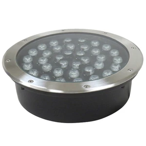 Multi-Color RGBW LED Underground Lighting round Brick Buried Lights with Photocell Sensor IP67 Rated Landscape Lighting