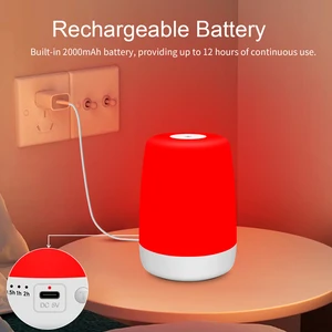 RGB Touch Night Light 16 Color Changing LED Desk Lamp Battery Powered for Bedroom