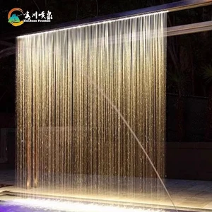 Customized Luminous Stainless Steel Durable Modern Bridge Decoration Fountain Music Dancing Water Curtain for Hotel Use