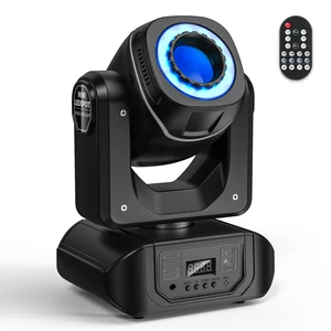 Moving Head Light LED Spotlight 8 Gobos Party Light with Remote Control Sound Activated Stage Light 9/11 DMX Channel for KTV DJ