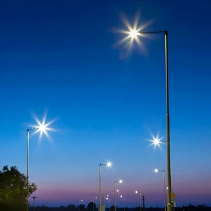 60W-300W AC IP65 Aluminum Waterproof Outdoor LED Street Road Lamp with Pole 5-Year Warranty 3500-5000K Color Temperature