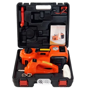 Portable 5T Electric Hydraulic Car Jack DC12V Auto Lifting Jack with Impact Wrench and Air Inflator
