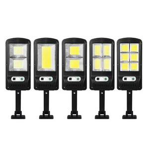 Wason 3 Modes Outdoor Wireless Led Solar Street Light Dusk to Dawn Motion Sensor Security Street Lamp With Remote Control