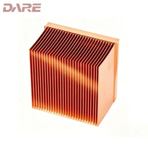 OEM Custom CU1020 Cold Forged Heat Sink Precision Copper Square Heat Sink Ultrasonic Cleaning Passivation for Industrial Cooling