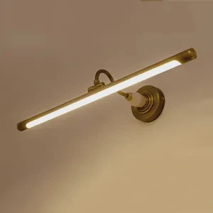 Vintage Copper European Wall Light Led Neutral White Bathroom Vanity Mirror Lamp 8W 43CM