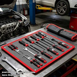 Wholesale 14 Piece High Strength Oil Seal Removal Tool Set for Engine Maintenance with Portable Gray Roll Up Bag