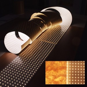 Ultra-Long LED Light Sheet Roll 480W 24V 6000K Cool White Dimmable Flexible Cuttable Backlight Panel Board Translucent Onyx High