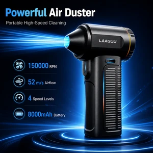 Powerful 130000 Air Dryer Turbo Fan Electric LED Light Car Cleaning Jet Air Blower Violent Air Duster for Car Drying