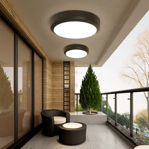 High Lumen Halfmoon 3CCT Tricolor Patio Basement Lamp IP65 IK10 Aluminum Base Led Bulkhead Light Outdoor Ceiling Light