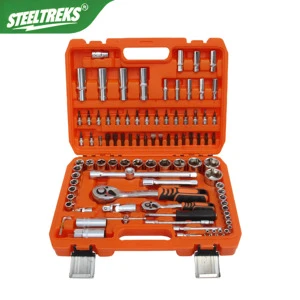 Steeltreks Hardware Tool Sets Wholesale 82 Piece Mechanic Tools Full Automotive Auto Repair Set Diy Wrench Socket Hardware Tool