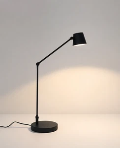 Modern Adjustable LED Desk Lamp with Height Adjustment, Push Dimmer, 3000K Warm White, 9W