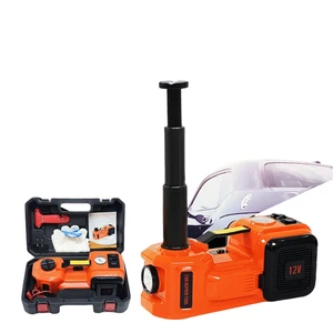 HRXY 5 in 1 Hydraulic Car Jack 5T 12V with Impact Wrench Tire Inflator Built-in LED Light Manganese Steel