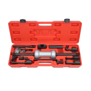 10PCS Heavy Duty Slide Hammer Dent Puller Kit Auto Body Panel Dent Repair Pulling Tool Set With Plastic Storage Case