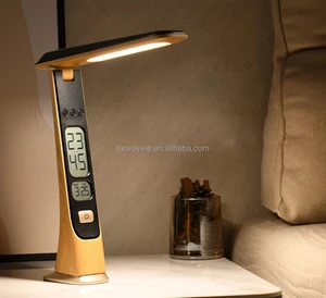 Wholesale Modern Office Desk Lamp Wireless Touch Dimming LED Table Lamp with Portable Wooden Base for Home Office Study