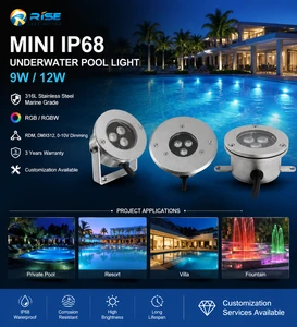 316L Stainless Steel IP68 Waterproof RGB LED Underwater Light Swimming Pool Aquarium Fish Tank Lamp For Landscape Application