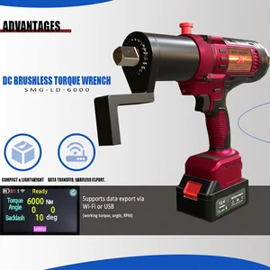Industrial 6000Nm Electric Torque Wrench (4425 Ft-lbs) Brushless For Steel Bridge Construction And Heavy Machinery Bolting