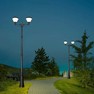 Street Lamp LED Pole Lamp Ultra Bright High Power Engineering Height IP65 Solar-Powered Aluminum+PC Full Set