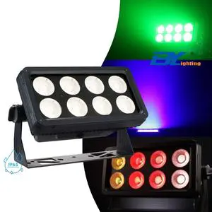 LED Wall Washer Light 8x50W DMX512 RGBW 4in1 IP65 Waterproof Outdoor for DJ Disco Wedding Stage Club Building