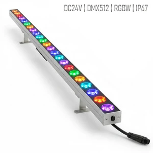 IP67 Waterproof LED Wall Washer RGBW DMX512 36W Outdoor Linear Light For Coastal Building Facade Architectural Lighting