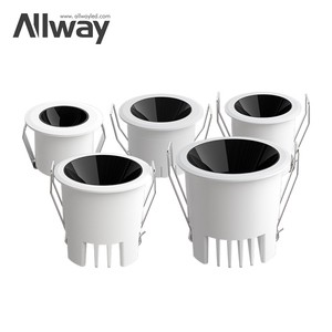 ALLWAY Modern Style Mini Size Adjustable Cob Decorative Spot Light Indoor Room Office 12 Watt Led Downlight