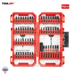TOOLJOY Professional 56-Piece Impact Screwdriver & Nut Setter Set, Magnetic Holder & Sockets For Automotive And Truck Repair