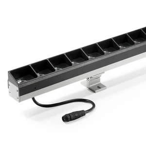 Waterproof IP67 Aluminum Alloy 36W DMX512 RGB/RGBW Wall Washer Led Light for Project With Asymmetric Louver