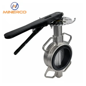 Ductile Iron Butterfly Valve with Curved Blade and 4 Blades Painted Finish Gear Operator for Water Supply Flow Control Systems
