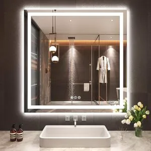 Modern LED Bathroom Vanity Mirror with Anti-fog Function Adjustable Brightness Shock-proof Design Salon & Gym Use