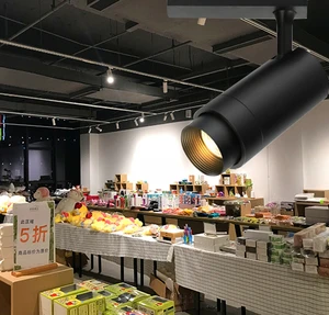 Adjustable Track Light COB LED 20W 30W Zoomable Dimmable Linear Rail System for Commercial Store Exhibition Lighting