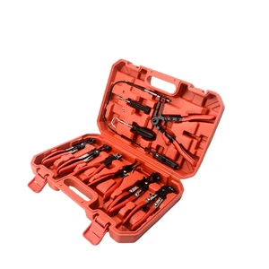9pcs Wire Long Reach Spring Hose Clamp Removal Tool Fuel Oil Water Hose Tools Removal And Installation Hose Clamp Pliers Set