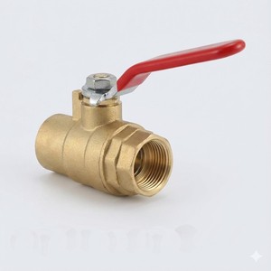YOD Custom Full Port 1/2 Inch Manual DN15 Red Handle Lead Free NPT Water Air Plumbing Industrial Flow Control Brass Ball Valve