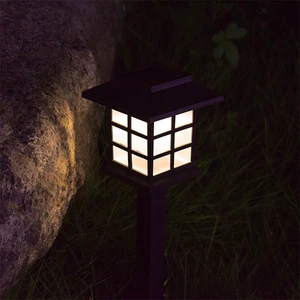 Factory Wholesale Multicolor Change House Design Led Solar Lawn Lamp IP65 Waterproof Outdoor Solar Garden Ground Light